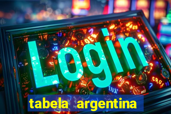 tabela argentina torneo betano