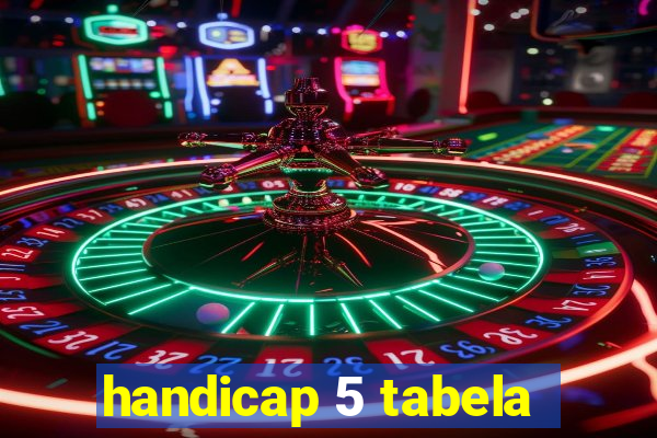 handicap 5 tabela