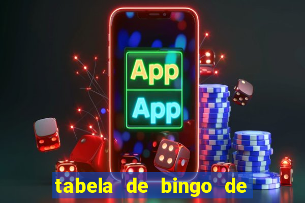 tabela de bingo de 1 a 100